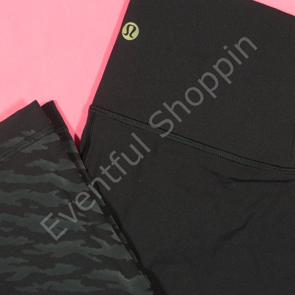Lululemon Tights Womens 2 Black Wunder Under Lunar New Year High Rise